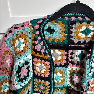 Colorful Crochet Cardigan